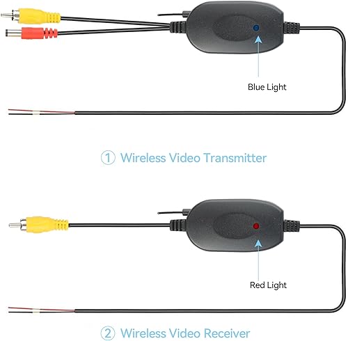Miniatura 4 de Receptor de transmisor de vehículo de video inalámbrico de 2.4 GHz para coche de visión trasera del vehículo cámara de reserva de DVD Monitor de