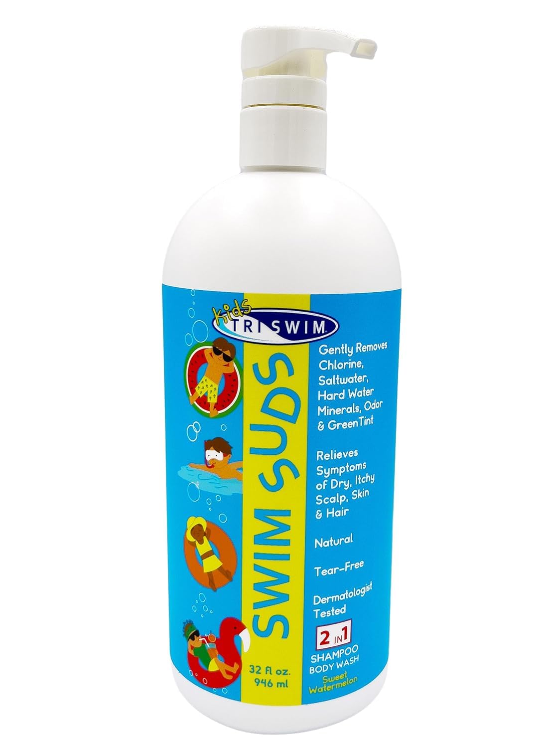 Amazon.com: TRISWIM Kids Swim Suds 2-in-1 Tear-Free Shampoo & Body