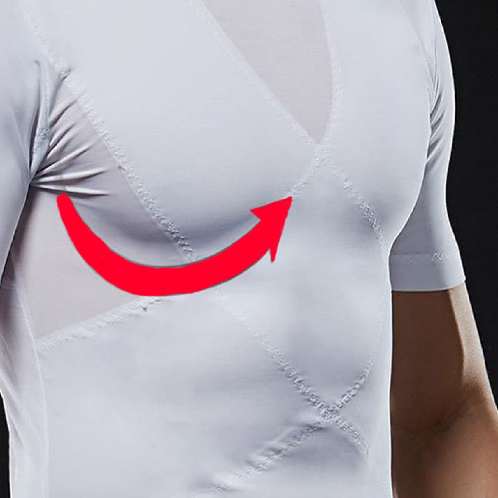 męska obcisła koszulka kompresyjna wyszczuplanie brzucha, modelowanie brzucha topy z krótkim rękawem t-shirt wyszczuplający sylwetkę