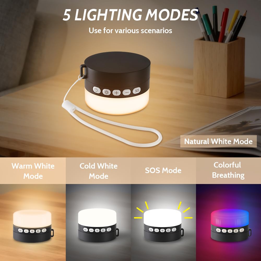 Linterna de camping con botella de agua, luces LED modulares con 5 modos, lámpara recargable para tienda de campaña, senderismo, mochileros de emergencia (negro, linterna con botella de agua)