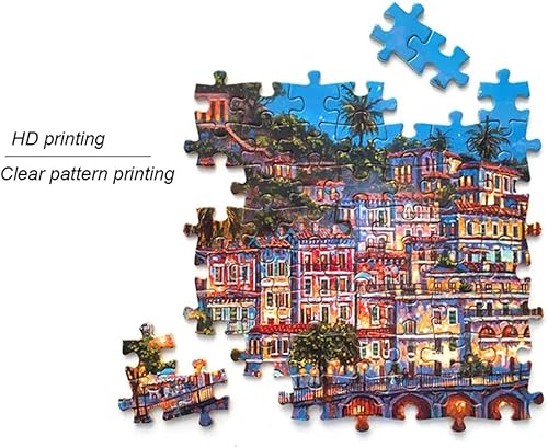 Miniatura 2 de Puzzles de madera 5001000150020003000400050006000 piezas decoración del hogar antiguas calles vivas, juguetes educativos para adultos y niños