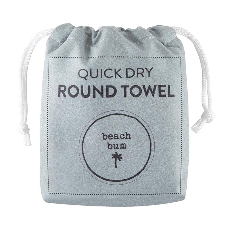 Image of Stephan Baby Towels - Quick Dry Microfiber Infant or Toddler Beach Towel Round, 42-Inch Round, Grey - Beach Bum