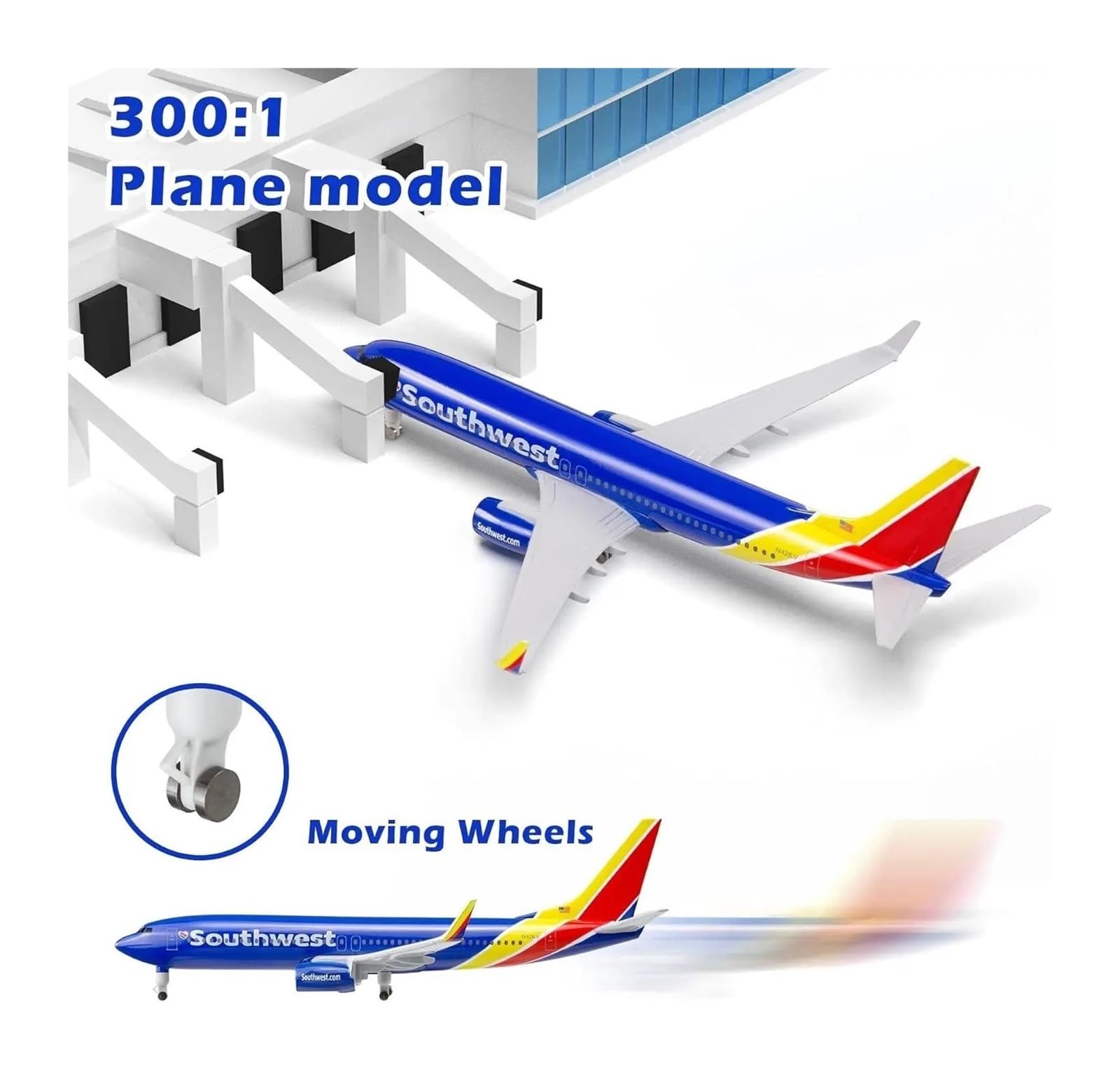 Giocattoli per aeroplani pressofusi Scala da 20 cm per Modello Southwest Modello di Aeroplano pressofuso in Lega Collezione di Modelli di Aerei Appassionati di Aviazione per la Raccolta e