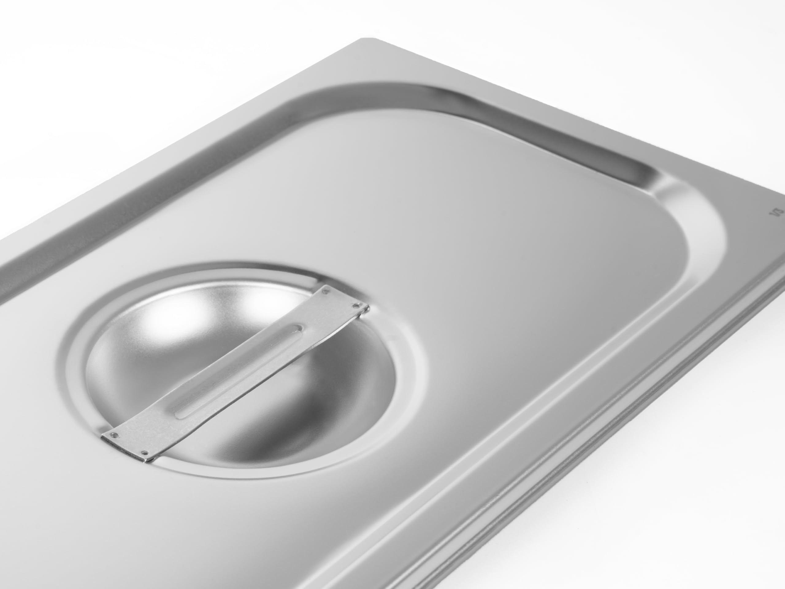 TECHNICA Deckel GN 1/3 Edelstahl Behälter Abdeckung Universal - Gastro Container stapelbar - Küche Profi Kantine Stapelbar Robust Hygiene Zubehör Warmhalte System