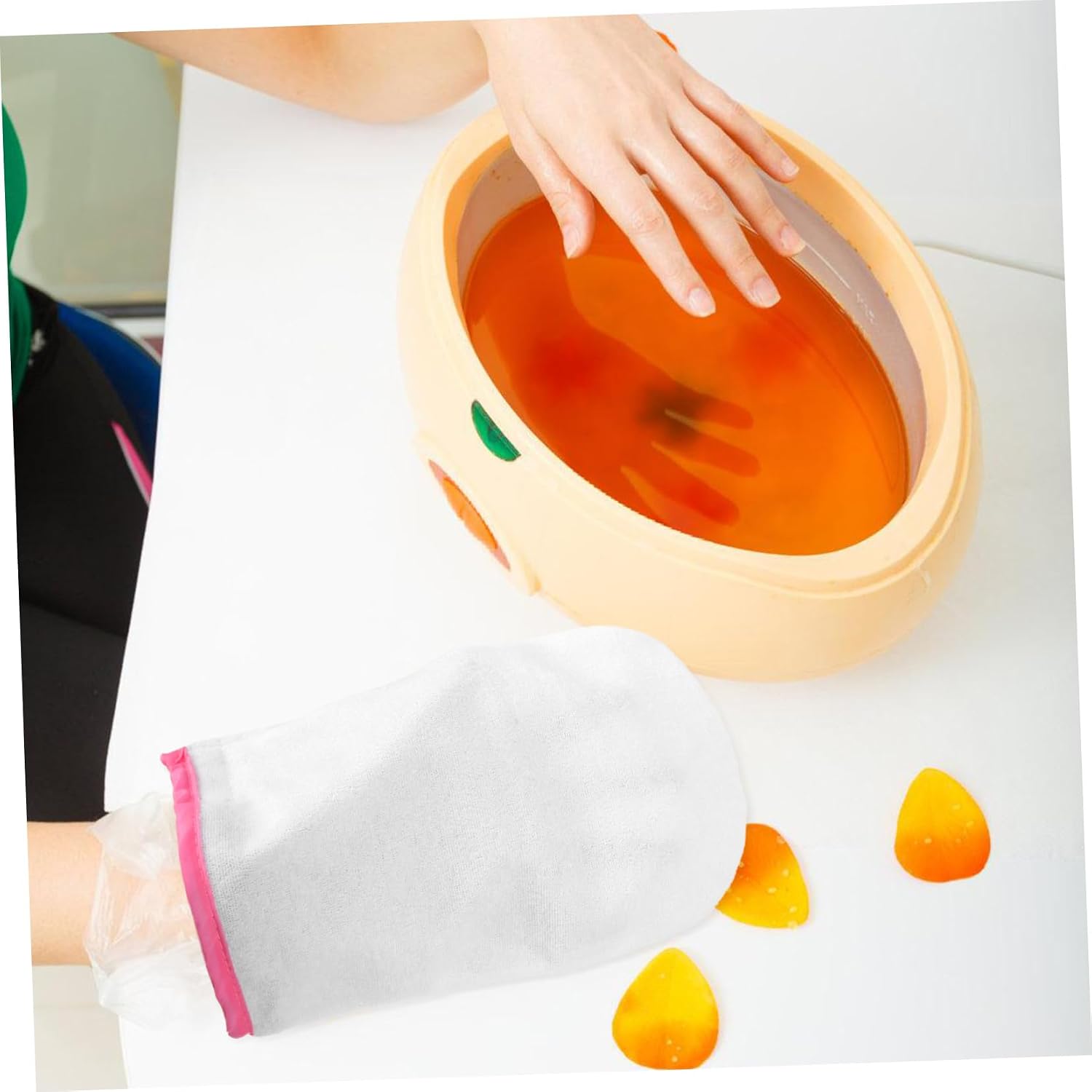 Paraffin Wax Hand Treatment Mitts Cotton Gloves for Moisturizing Nail Art and Manicure Heat Retention for Healthy Skin for and Salon Use