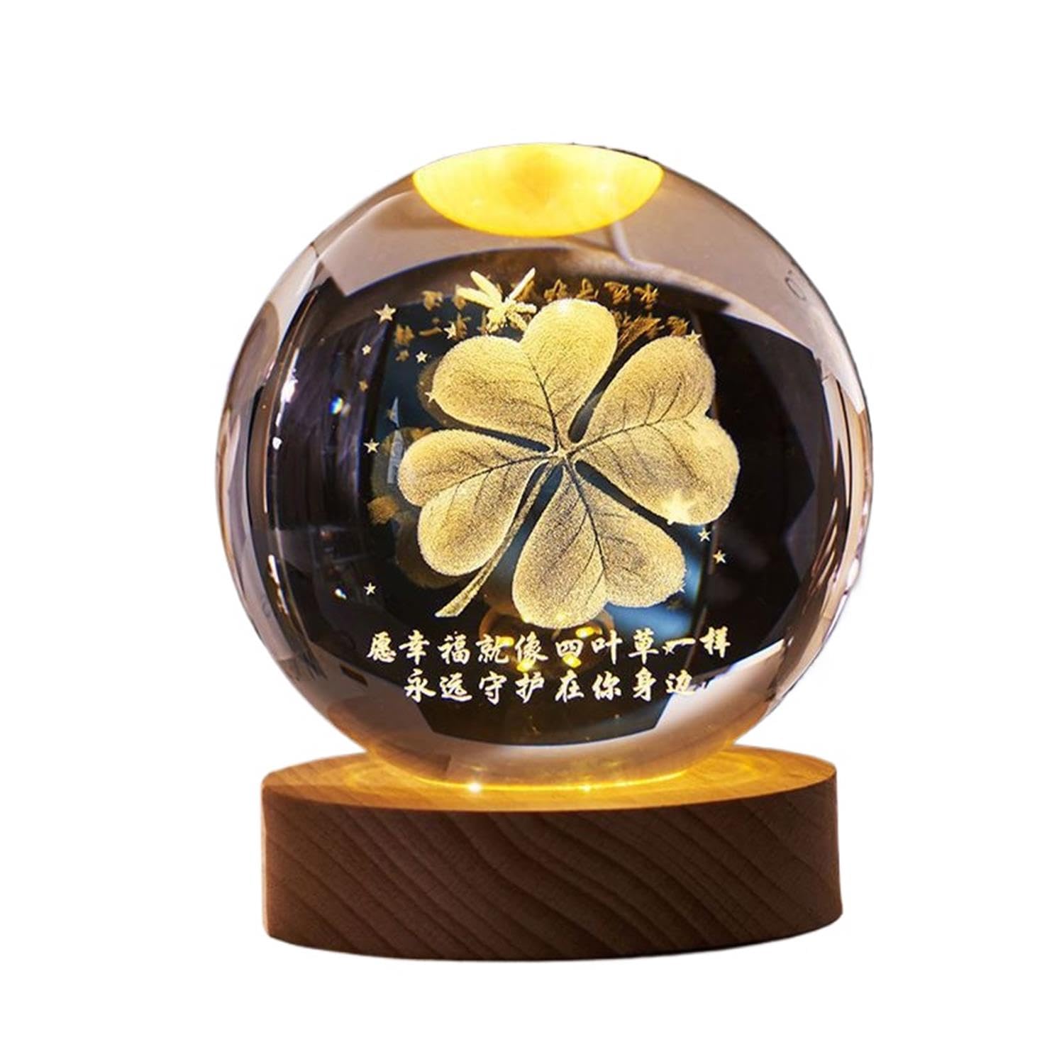 TYCMUNNU Crystal Ball Figurines Glass Sphere Desktop Sculpture Decor