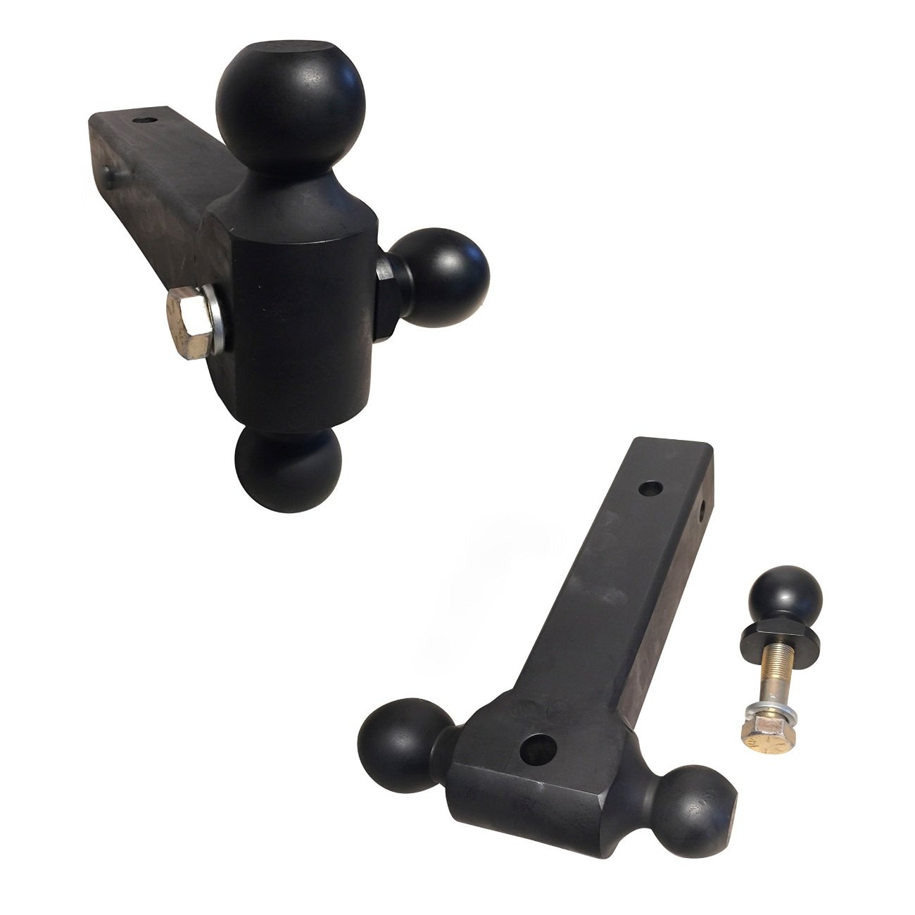 GEN-Y Hitch GH-064 Trimax T5-Black Receiver Tri-Ball Mount and Key Receiver Lock Bundle