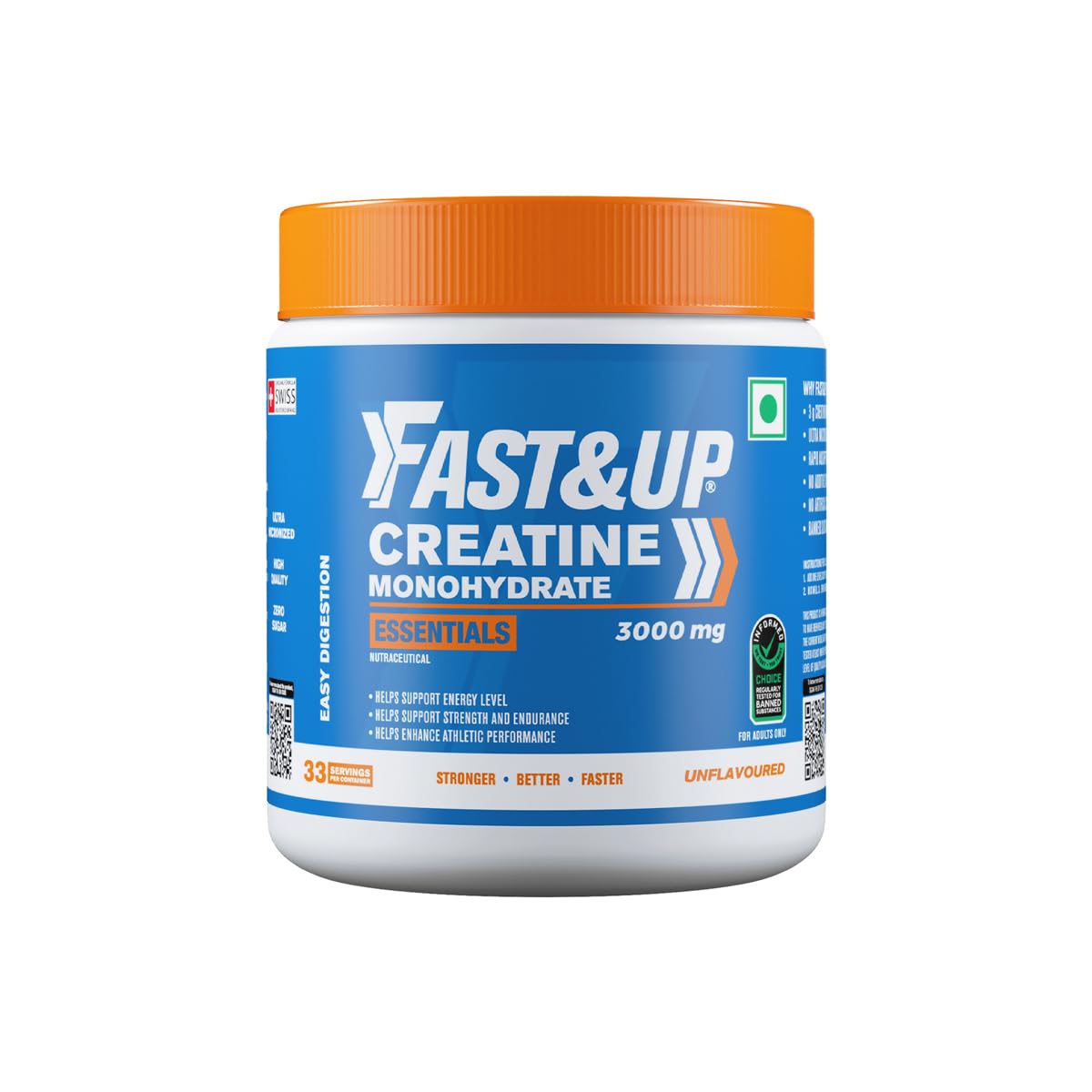 Fast&Up Creatine Effervescent Tablets | Rapid Absorption | Orange Flavour | Creatine Monohydrate for Strength, Power, Recovery & Lean Muscle Gain | 20 Tablets — Amazon image 11