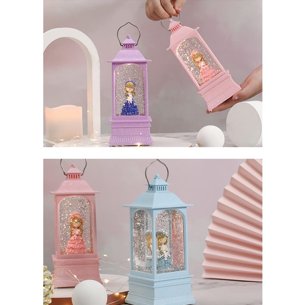 Regalo Music Box Regalo Bambini Carino Ornamenti Principessa Musica Box Crystal Ball Girls Regalo di Compleanno Bambina Notte Luce Pratico (Color : Purple)
