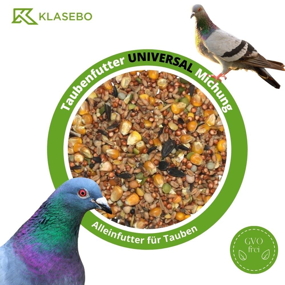 KLASEBO Taubenfutter Universal Mischung 25kg – Premium Ganzjahresfutter für Tauben und Wildvögel – Hochwertiges Vogelfutter ohne künstliche Zusatzstoffe