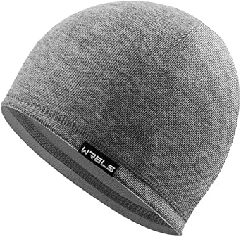 WRELS Reversible Winter Running Hat Soft Stretch Thermal Cycling Skull Cap for Women Men Double Sided Sports Hat