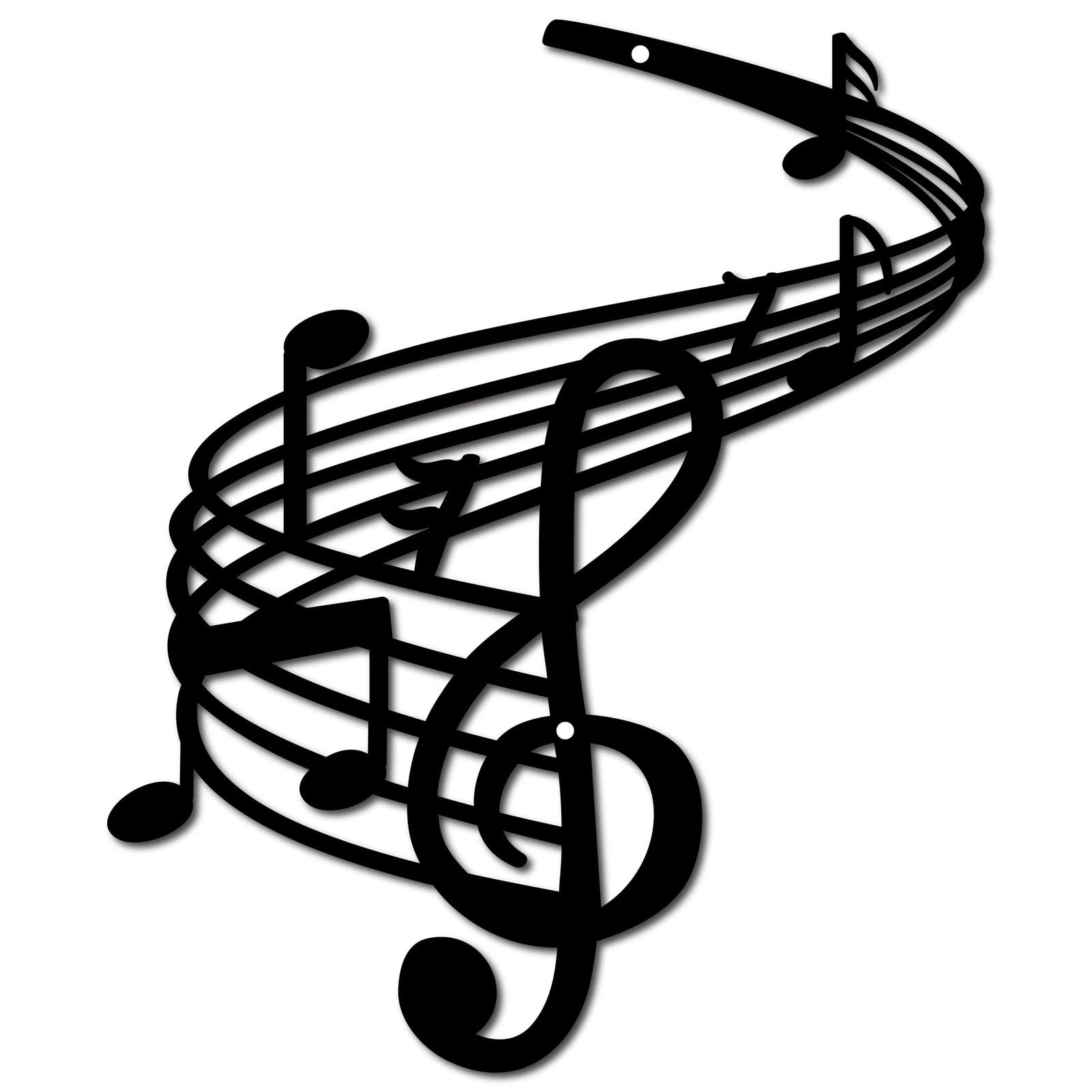 CREATCABIN Music Notes Wall Art Metal Wall Decor Black Wall Signs Escultura Colgante para el Hogar Dormitorio Cocina Jardín Regalo de Inauguración de la Casa Navidad Halloween Vacaciones Decoración