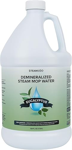 Steam & Go Solución de limpieza de agua desmineralizada para limpiadores de vapor de pisos y superficies múltiples – Compatible con cualquier