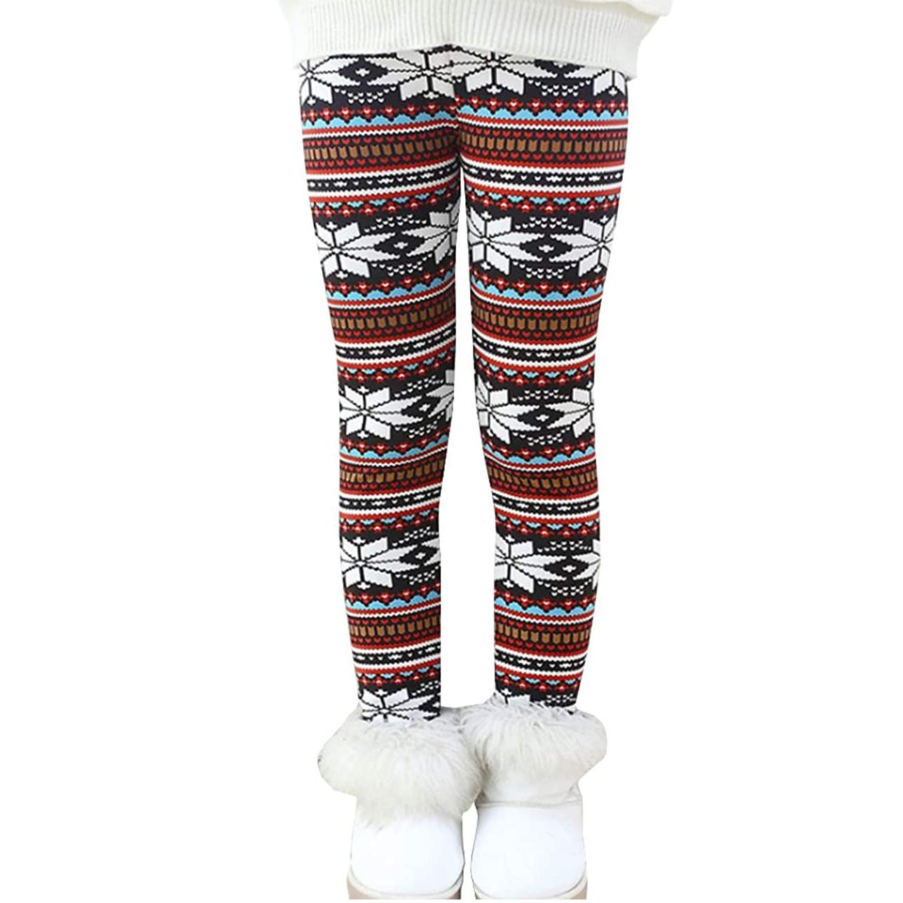 AOOPOO Lot De 3 Legging Chaud Polaire Hiver Pour Filles Pantalon Thermique Épaissie En Coton Jeggings Doublés En Polaire Leggings Thermiques Couleur Unie Pour Bébé Enfant Filles 9 Mois-7 Ans
