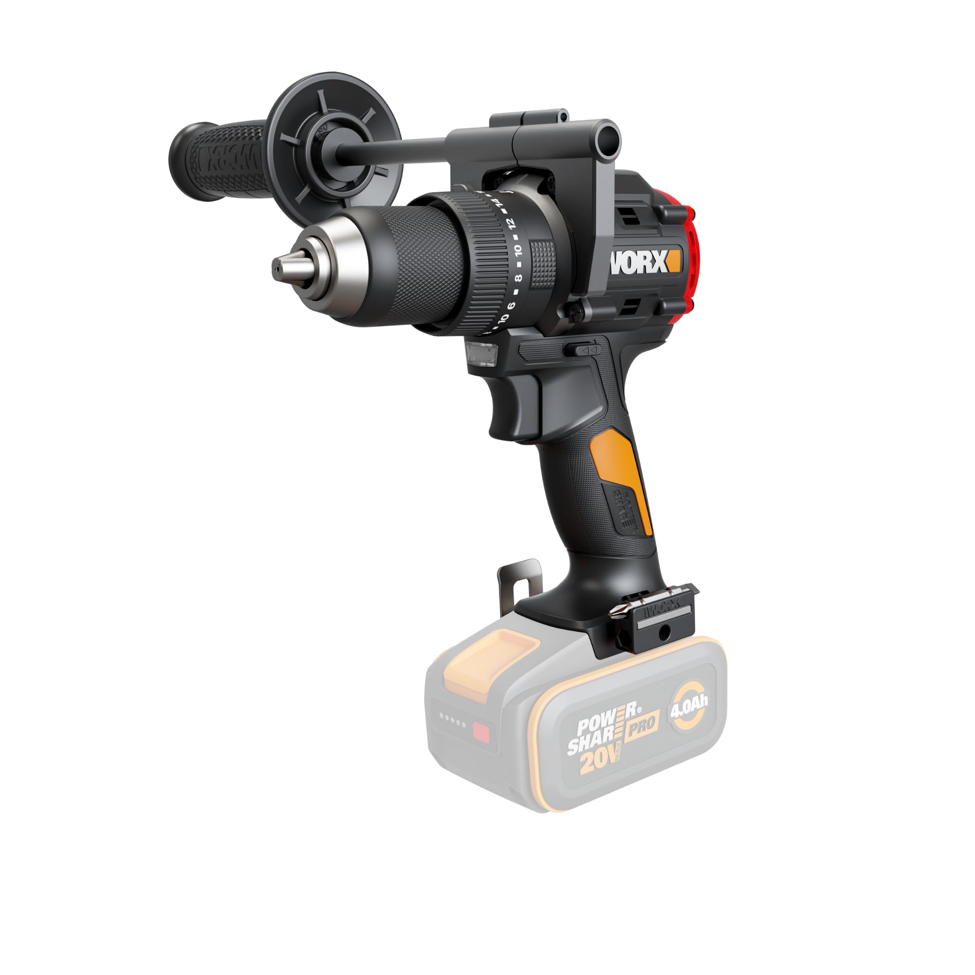 WORX WX356.9 Akku-Schlagbohrschrauber 20V, 85 Nm Drehmoment, bürstenloser Motor, kompakt & leicht, schnelles Bohren und Schrauben, ohne Akku & Ladegerät
