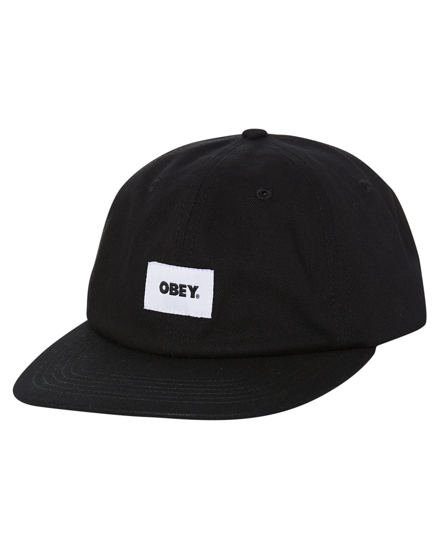 OBEY, Bold label organic 6 panel str, Black - TU