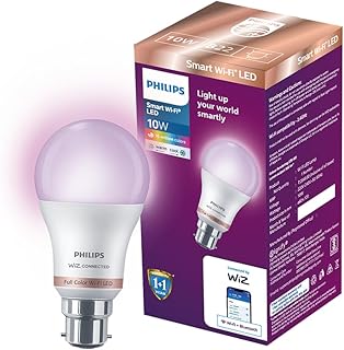 PHILIPS WiZ 10W B22 Wi-Fi & Bluetooth LED Smart Bulb with Music Sync, Compatible with Amazon Alexa & Google Assistant, 16 ...