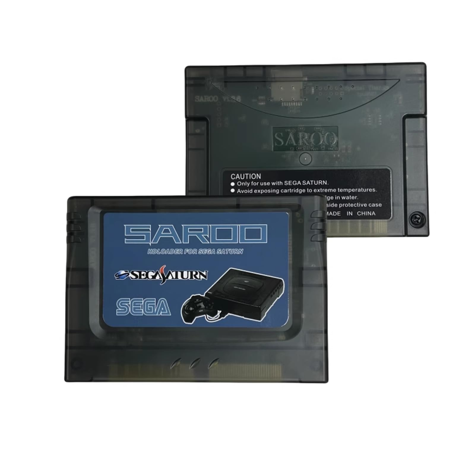 SAROO SS HD Loader Cartouche de lecture rapide pour cartes SD TF Menory pour jouer à des jeux sans CD pour Saturn avec 128 Go de jeux (SAROO 64 Go)