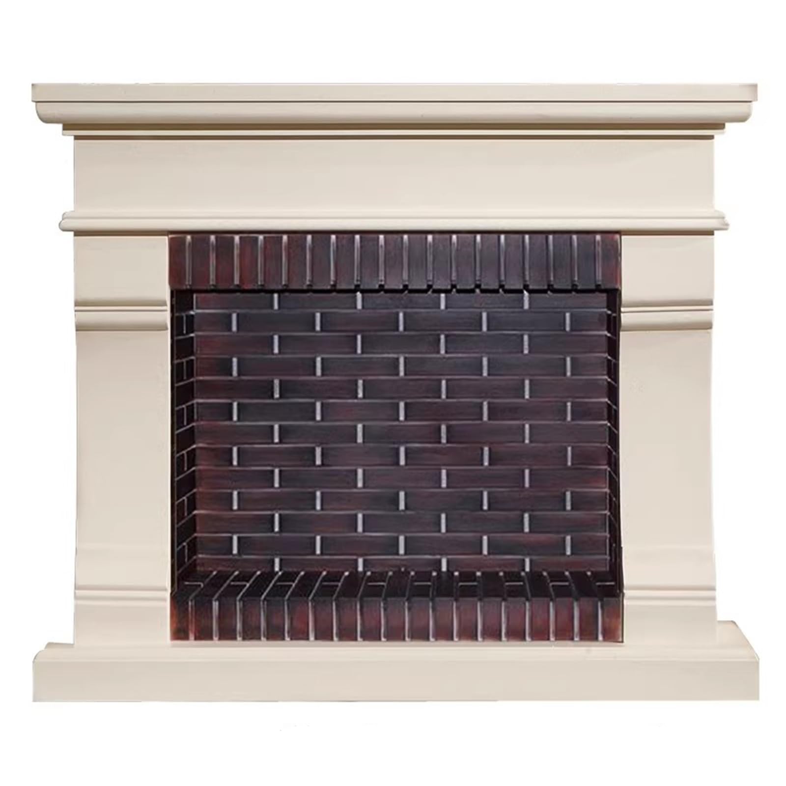Mantels Surrounds Solid Oak Fireplace Mantel Carved Decorative Surround Classic Traditional Decorated Frame(White)