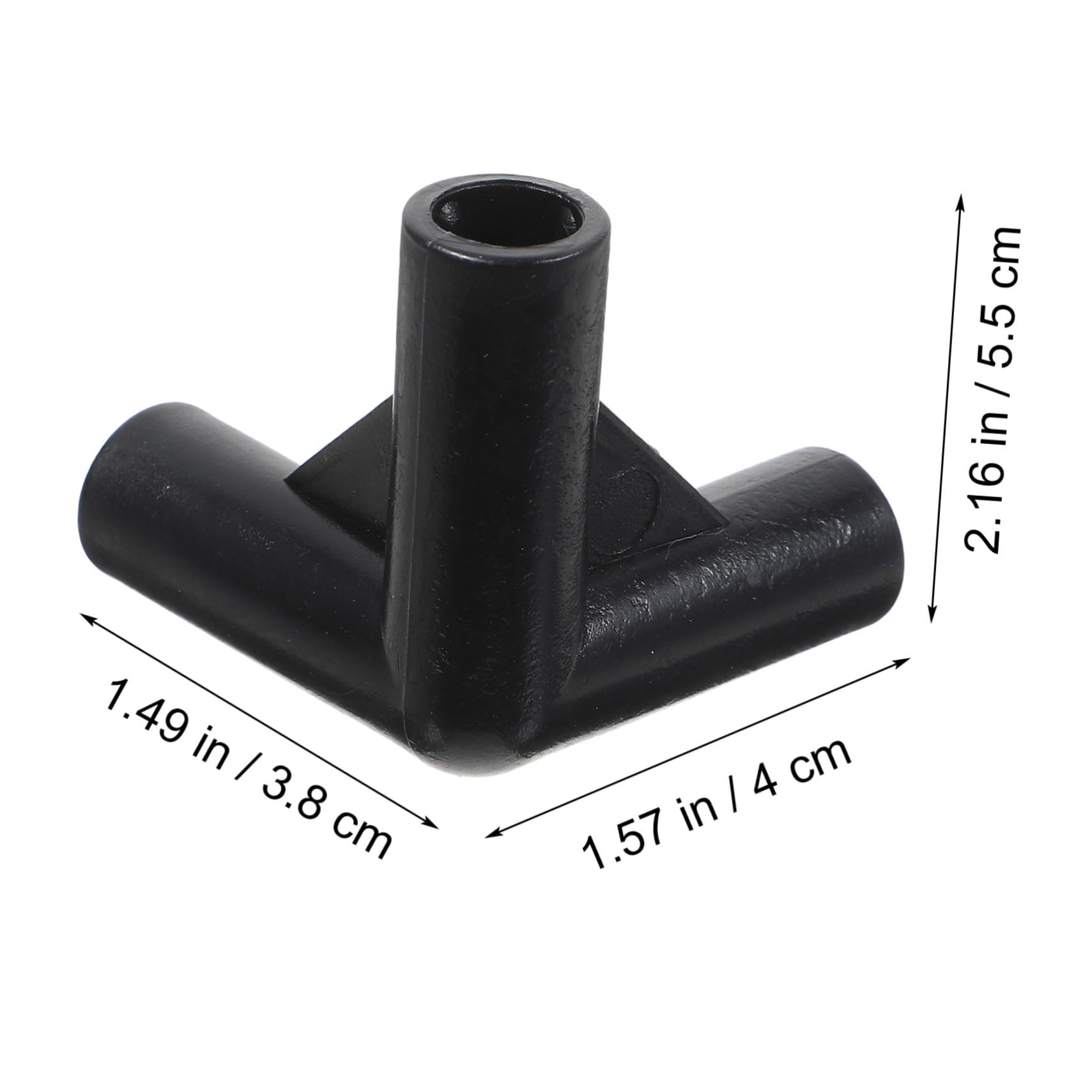 Connecteurs à 3 Voies pour Poteaux de Tente, Accessoires pour Armature de Tente Auvent, 24 Pièces Noires, Fixation Patio Extérieur, Remplacement Solide et Léger en PE Robuste