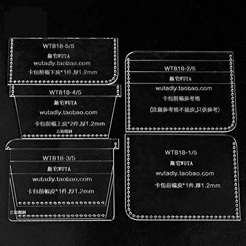 BAENRCY Card Holder Acrylic Template Leather Pattern Acrylic Leather Pattern Leather Templates for Card Bag