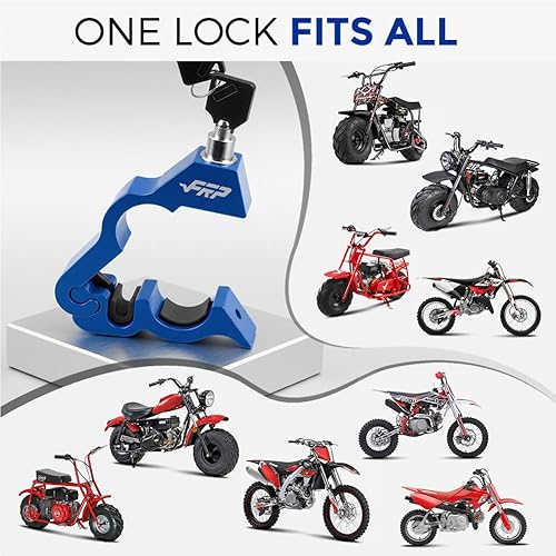 Miniatura 5 de FRP Bloqueo de agarre para motocicleta, seguridad antirrobo universal para bicicletas, scooters y cuatrimotos, bloqueo de frenoacelerador con gancho