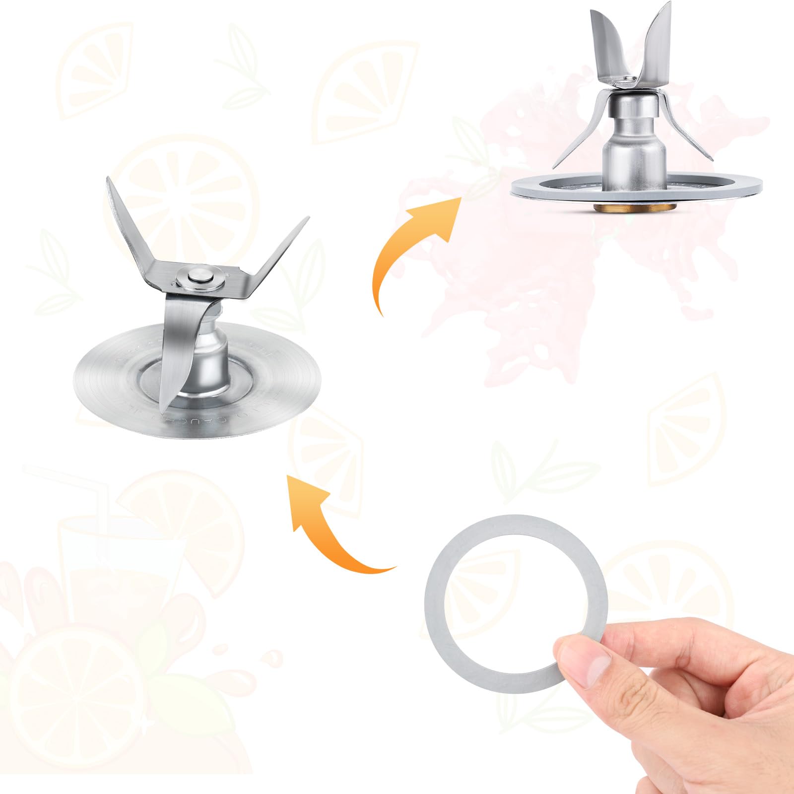 6 Pz Guarnizione per Frullatore per Oster, Anello di Gomma di Ricambio per Frullatore Guarnizione di Ricambio per Frullatore con O-ring Grigio Compatibile con Oster Osterizer
