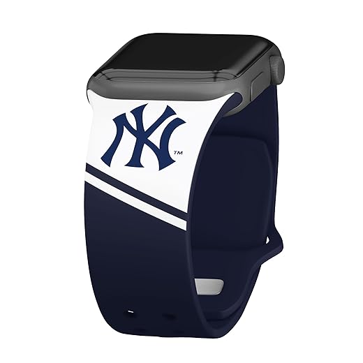 Game Time New York Yankees Champion Series HD Watch Band Compatible with Apple Watch (42/44/45mm Long)