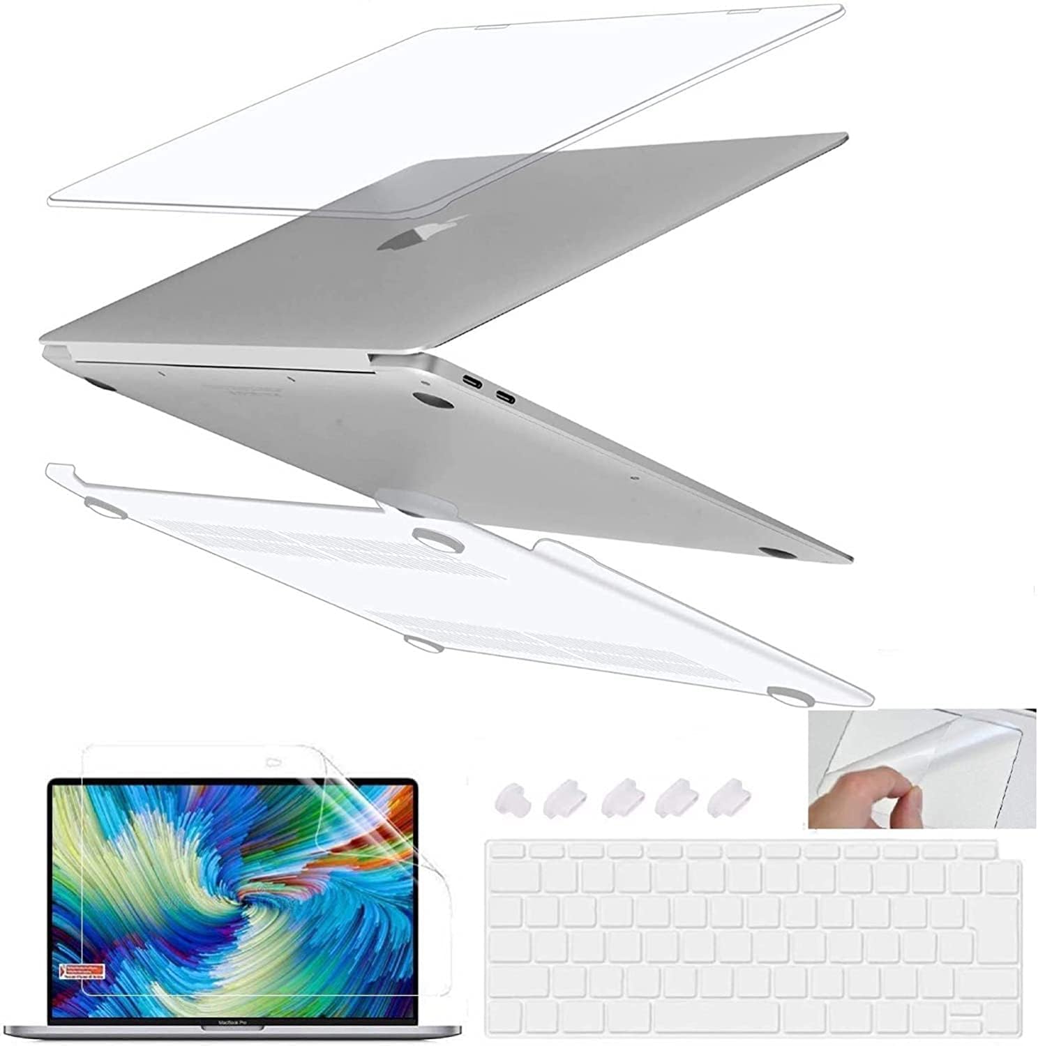 GIOIA BAZAAR Case for MacBook, Plastic Hard Shell Case Cover Compatible with MacBook Air 13 inch(2020 2019 2018 Release) M1 A2337 A2179 A1932 with Retina Display & Touch id, Clear Combo (B0BLK1QZLQ) Amazon Price History, Amazon Price Tracker