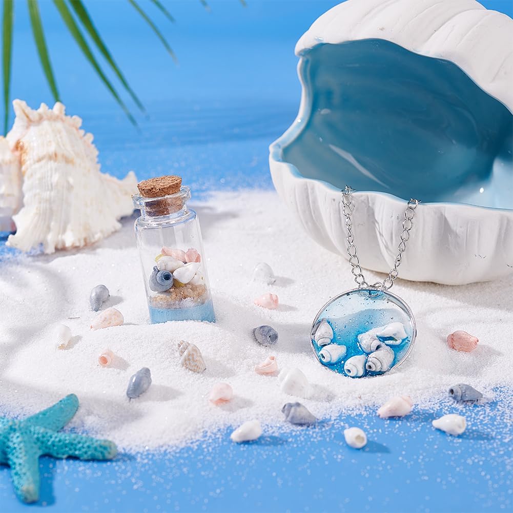 PH PandaHall 405pcs 3 Styles Natural Conch Shell Beads, 0.2~0.5 Inch Small Seashells Drilled Conch Seashells with 1~4mm Hole for DIY Jewelry Craft Home Party Wedding Decor Fish Tank Vase Filler - Image 4