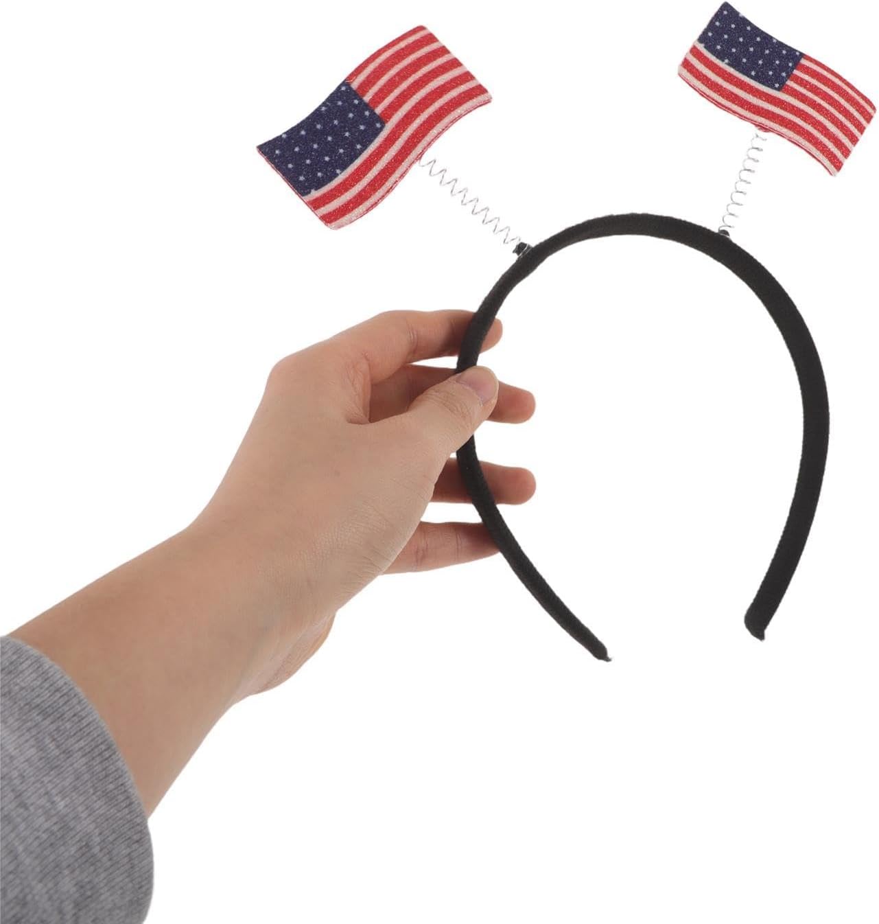 Veemoon 4pcs American Flag Headband,Patriotic Headband Fourth of July Accessories for USA 250th Anniversary Soccer Football Tournament Party