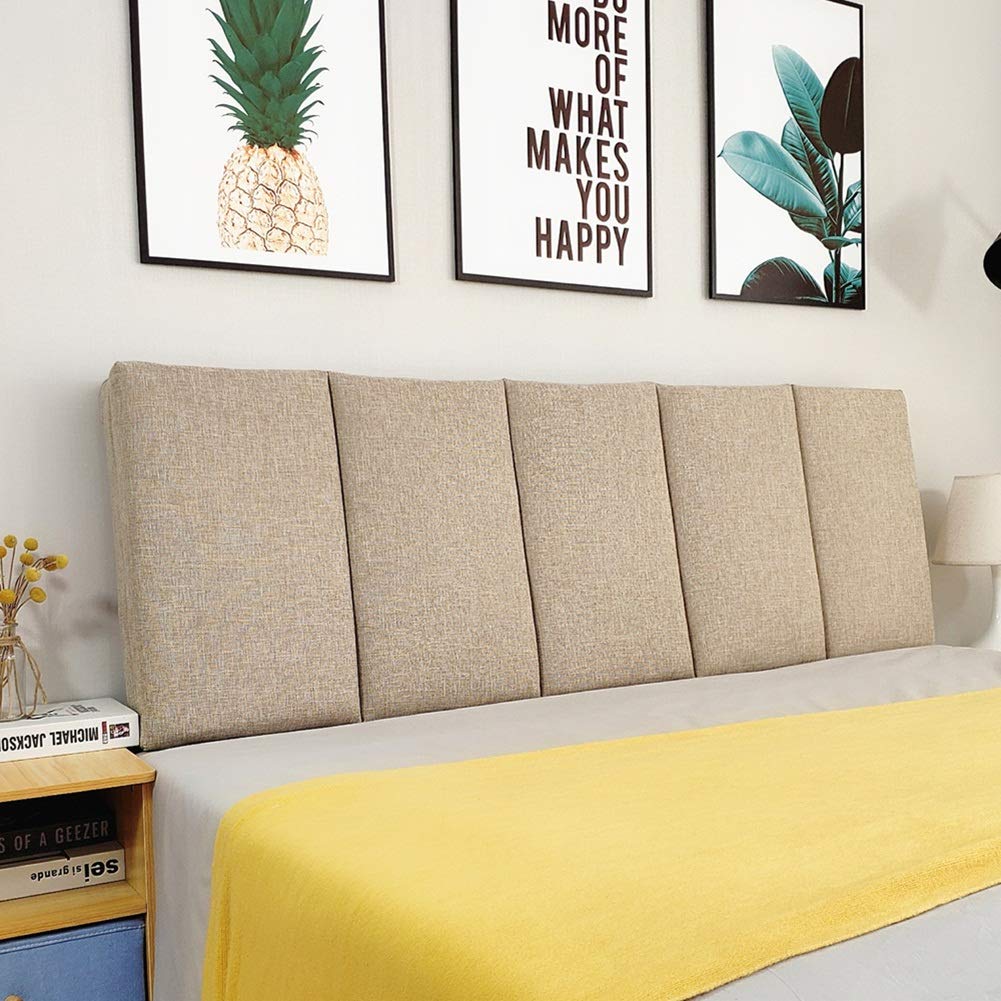 LIANGJUN Headboard Bed Backrest Cushion Upholstered Wall Pillow Breathable Comfortable Lumbar Pad Back Support, 7 Size (Color : B, Size : 200x55cm)