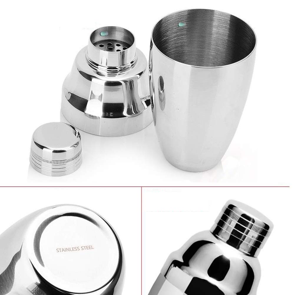 Shaker Per Cocktail In Acciaio Inox, Set Bar Da 3 Pezzi Con Misurino, Cucchiaio Intrecciato E Ricettario Girevole – 680 Ml, Ideale Per Principianti E Feste