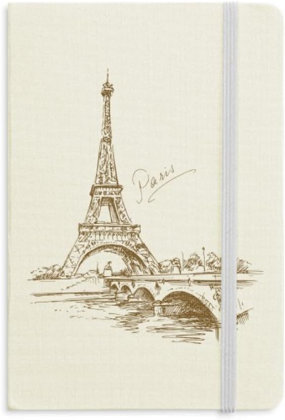 The Eiffel Tower Paris France Notebook Fabric Hard Cover Classic Journal Diary A5