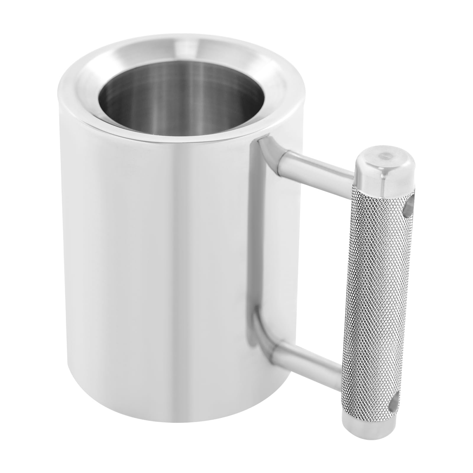 8kg Edelstahlbecher, 300ml Hantel-Schwerer Becher mit Textured Handle, Fitness-Trinkflasche für Fitnessstudios, Büros, Wohnzimmer