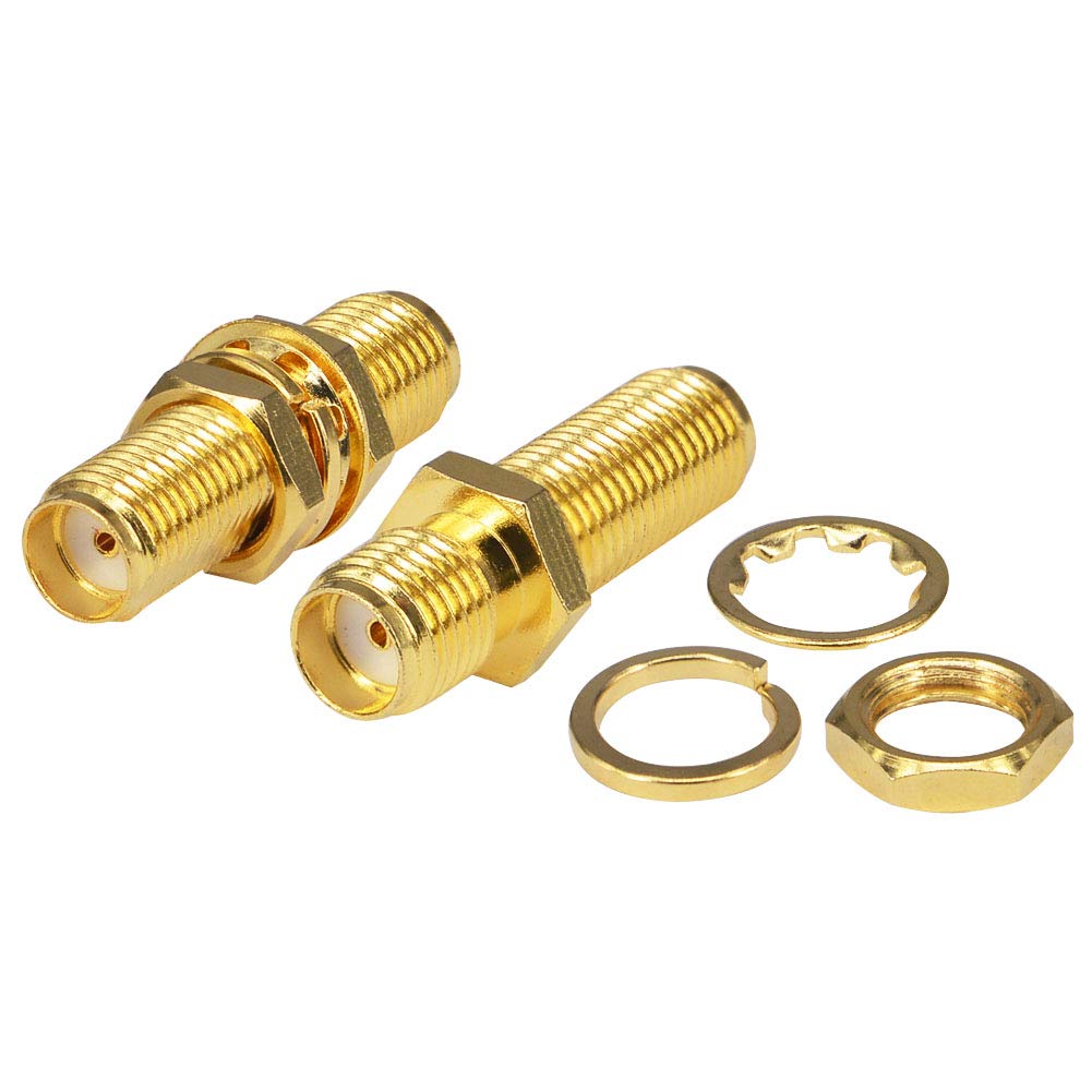 BOOBRIE SMA Female to SMA Female Socket Connector Bulkhead Panel Mount