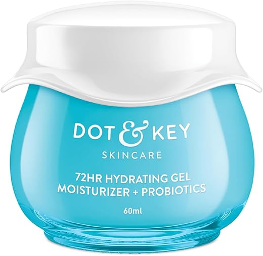 Dot & Key 72HR HYDRATING GEL + Probiotics Moisturizer for Face | With Hyaluronic Acid, Kombucha & Rice Water | Lightweight gel Moisturizer | For…