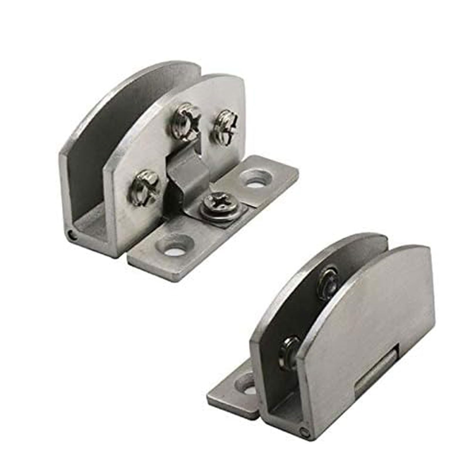 Nviusdsj One Color Hinges, 2 Pieces180 Degree Wine Cabinet Display Door Glass Clamp Suitable For 5-8Mm Thickness