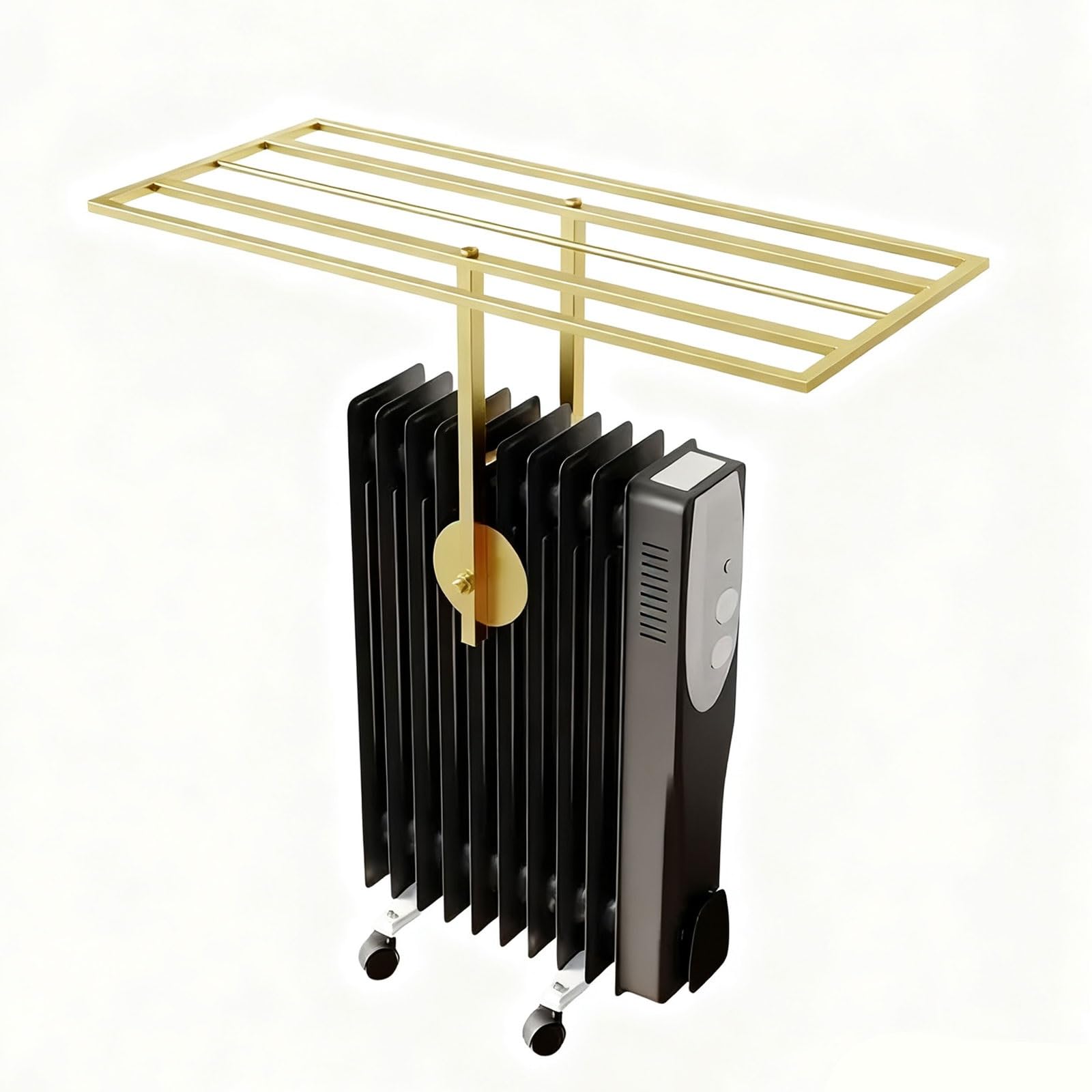 Suszarka do Grzejników Olejowych, Odporna na Wysokie Temperatury, Wielofunkcyjna, Wytrzymała, Żelazna, Łatwa w Montażu I Czyszczeniu(Gold,80cm/31in)