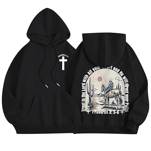 Christian Trust In The Lord Hoodie for Women Oversized Western