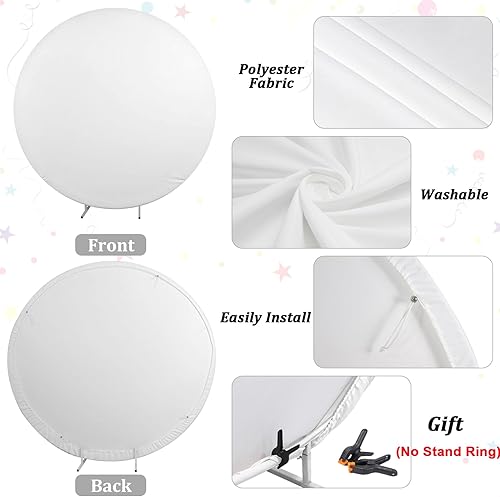 Miniatura 4 de Renaiss Cubierta de fondo redonda de fresa de 7.2 x 7.2 pies para sesión de fotos, niños, niñas, mujeres, retrato de bayas dulces rojas, círculo,