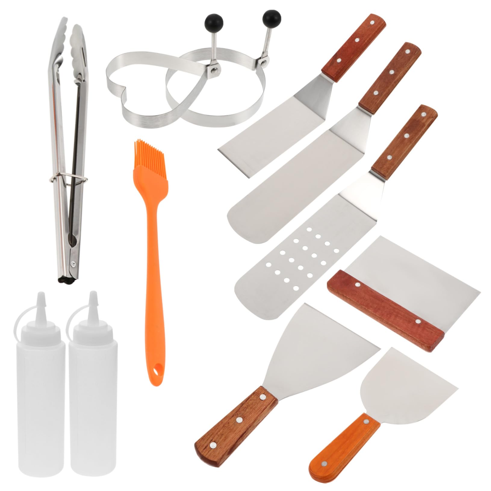 Set barbecue en acier inoxydable avec ustensiles légers pour grillades