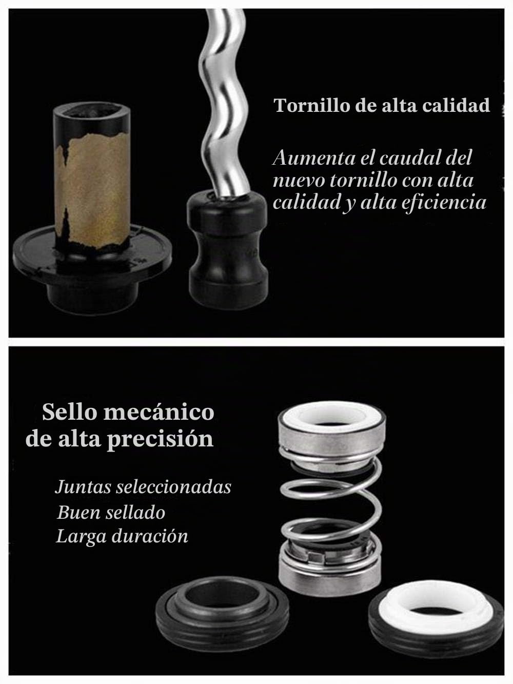 Bomba de agua sumergible, 1 '' 12V-0.8m³-35m Bomba de tornillo de CC de acero inoxidable DC Bomba de pozo solar de alta elevación para barcos, barcos de pesca, agrícolas, etc.