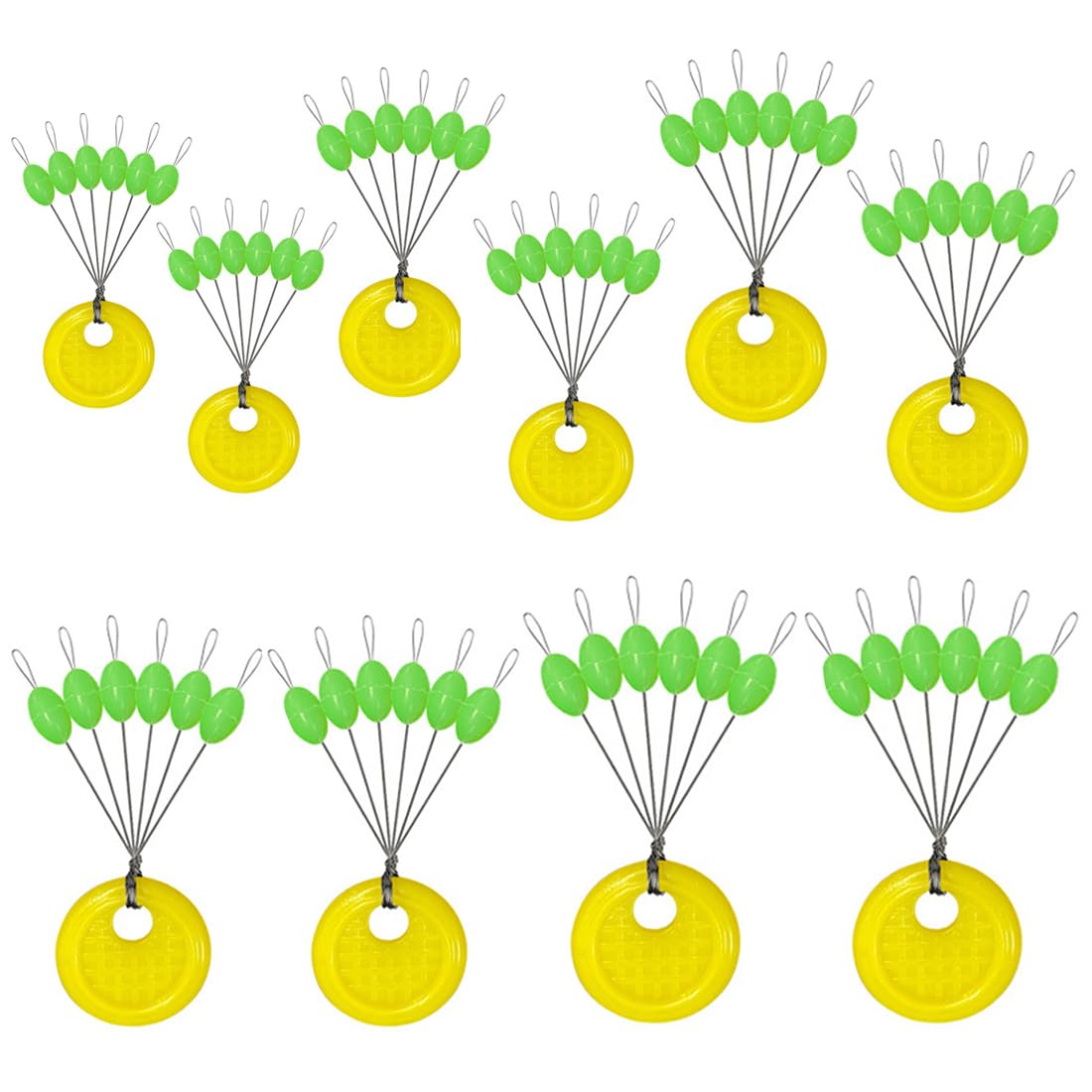 Lot De 60 Flotteurs De Pêche XPEX – 5 Tailles, En Caoutchouc Souple, Pour Truite, Eau Douce Et Salée