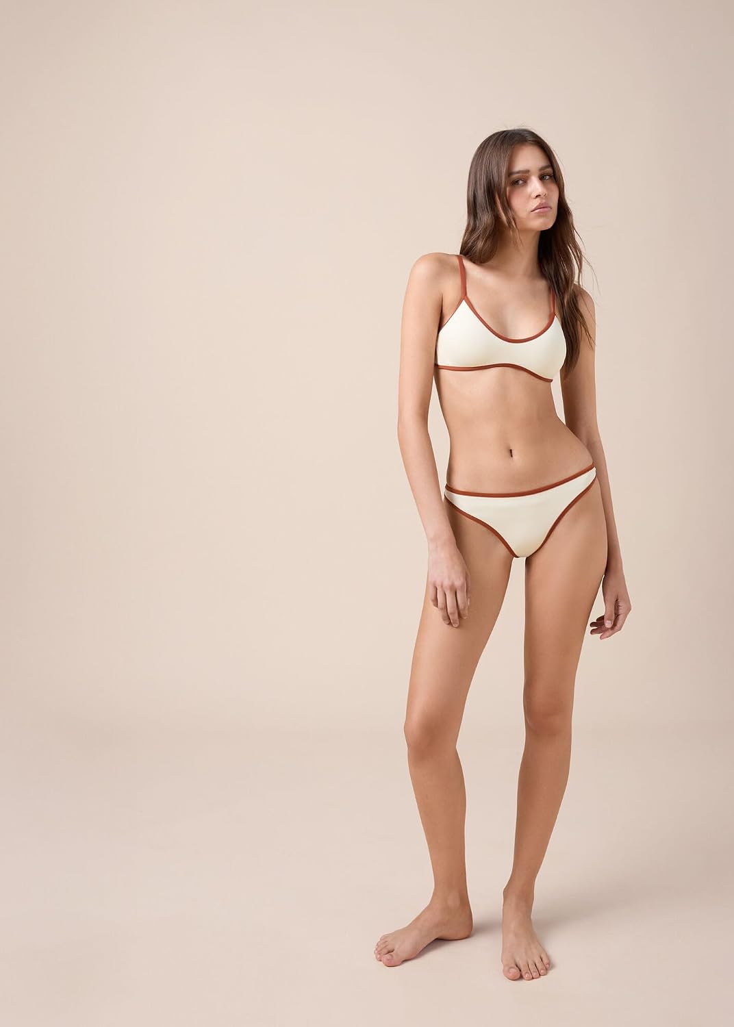 CALZEDONIA Woman's Swimsuit Bottom Bicolor Piping