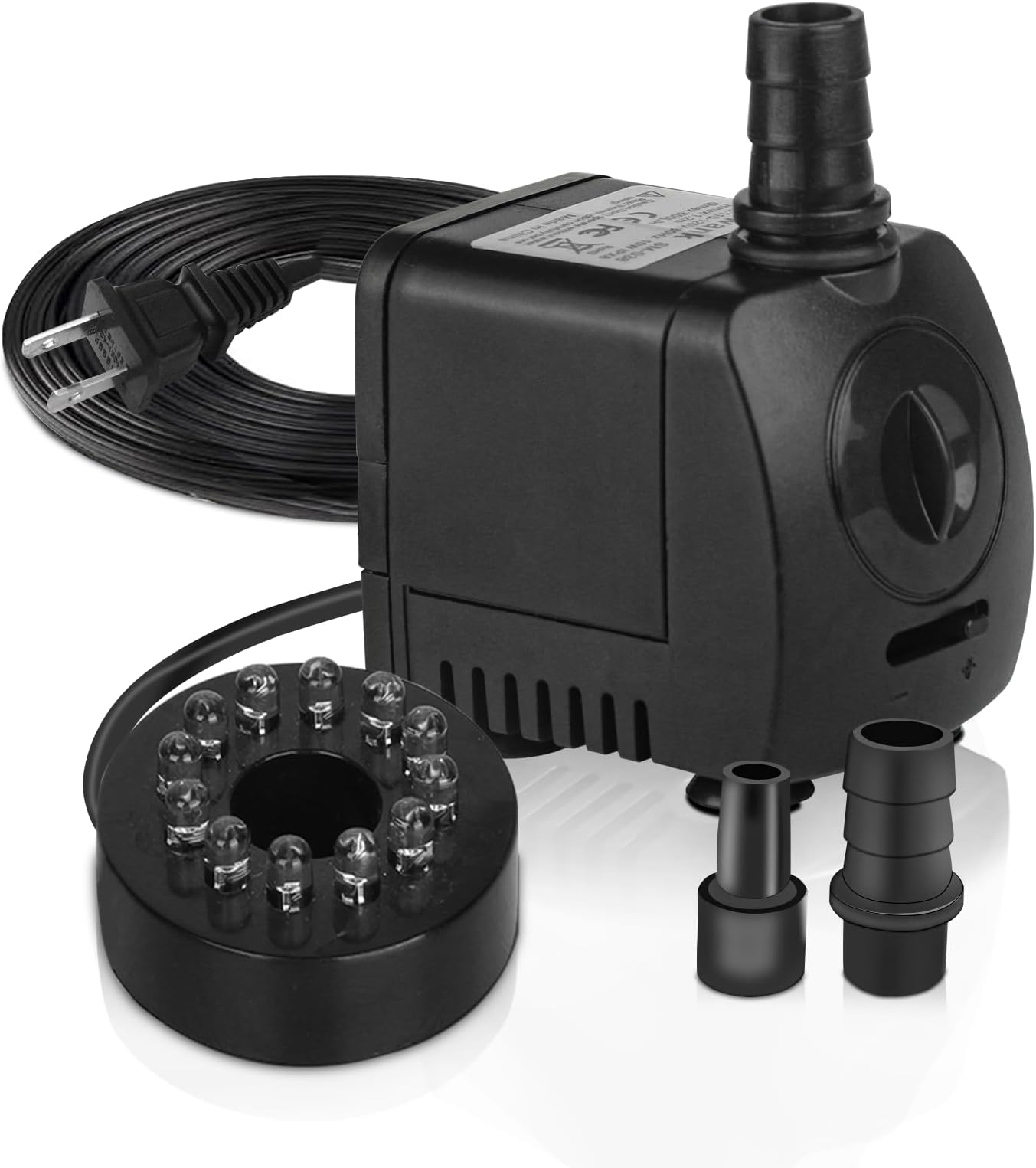 Submersible Water Pump with LED Light for Indoor Tabletop