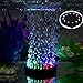 uksunvi Bolle Acquario 12 LED RGB Illuminazione Subacquea a Bolle d'Aria Subacquea/Serbatoio di Pesce Rotondo Gorgogliatore con Cambio Colore Automatico