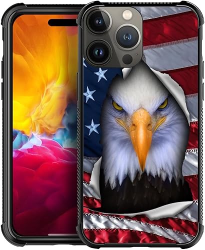 DAIZAG Funda compatible con iPhone 15 Pro Max American Flag Eagle - Funda para teléfono a prueba de golpes, funda de TPU suave para iPhone 15 Pro Max
