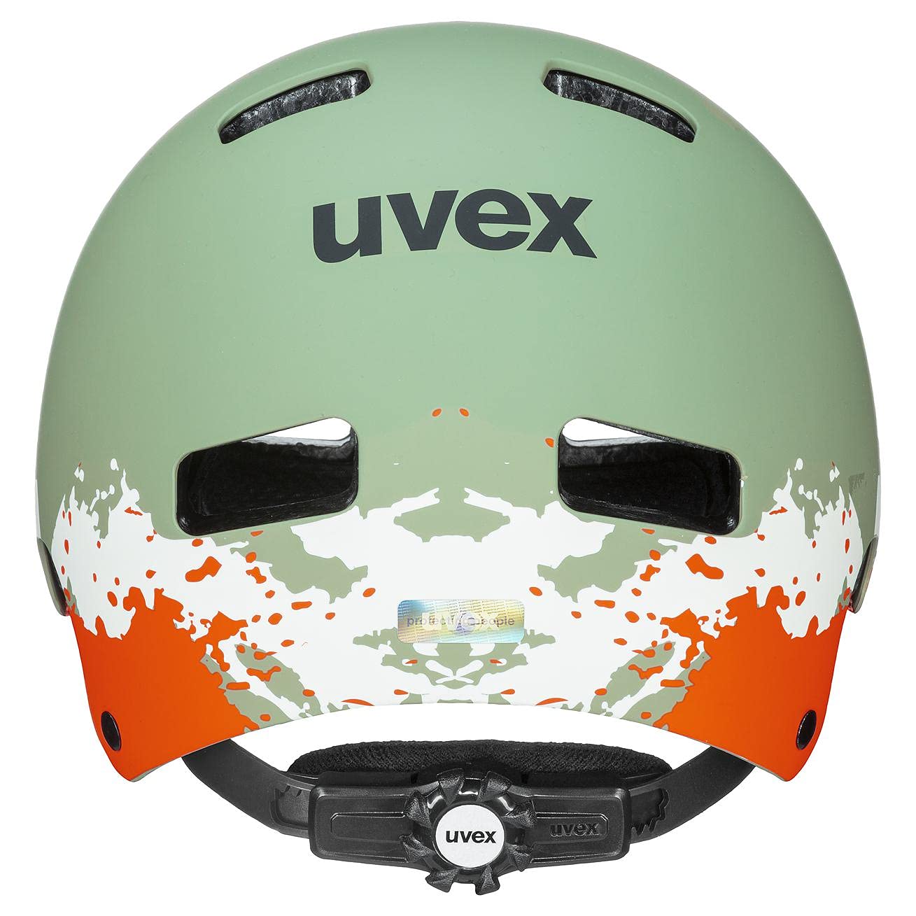 uvex kid 3 cc - wytrzymały kask rowerowy dla dzieci - indywidualna regulacja wielkości - udoskonalona wentylacja - moss green - sand matt - 51-55 cm