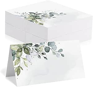 Place Cards for Table Setting 50 Pcs Wedding Table Name Place Cards White Blank Tent Name Seating Card for Wedding Dinner Parties